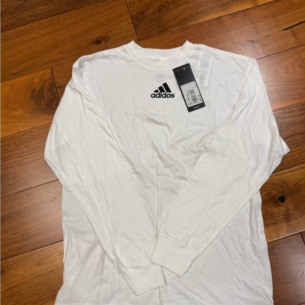 Adidas Boy’s Classic White Long Sleeve Tee - small (8)